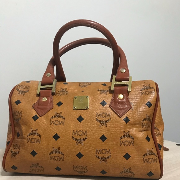 MCM Cognac boston bag🌹 - Picture 1 of 15